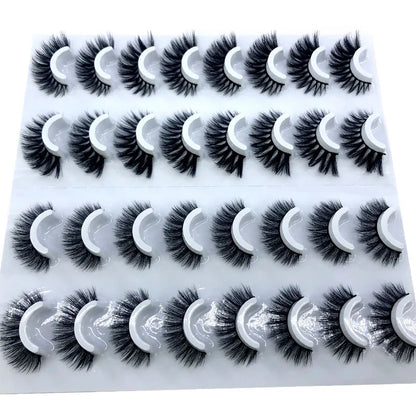 16 Pairs 3D Mink Lashes Natural False Eyelashes Dramatic Volume Fake Lashes Makeup Eyelash Extension Silk Eyelashes
