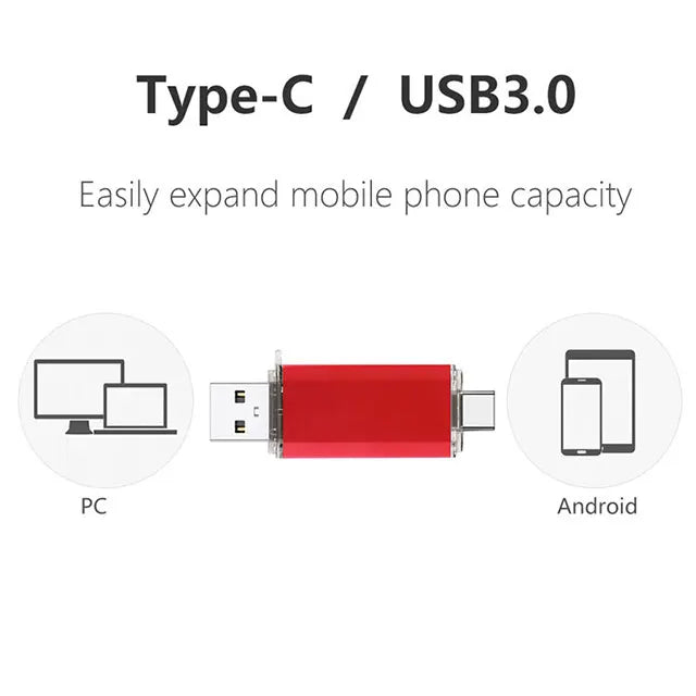 Bulk Cheap USB Flash Drive 64GB 32GB 3.0 2.0 OTG Pen Drive 16GB 8GB 128GB Memory Stick Type-c Pendrive for Iphone 17 16 15