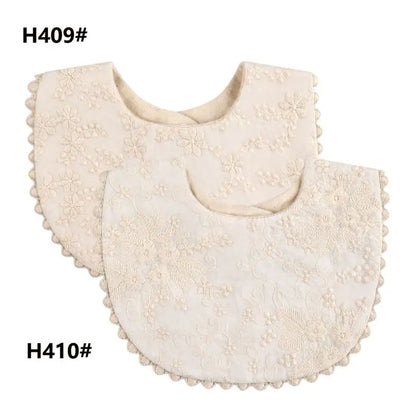 Cotton Gause Baby Bibs Solid Color Absorbent Baby Tassel Bib Newborn Burp Cloths Bandana Scarf for Kids Baby Girls Feeding Item