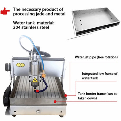 CNC Router 6040 2.2kW 3 Axis / 4 Axis USB Engraver with Water tank LY Engraving and Milling Machine 600*400mm