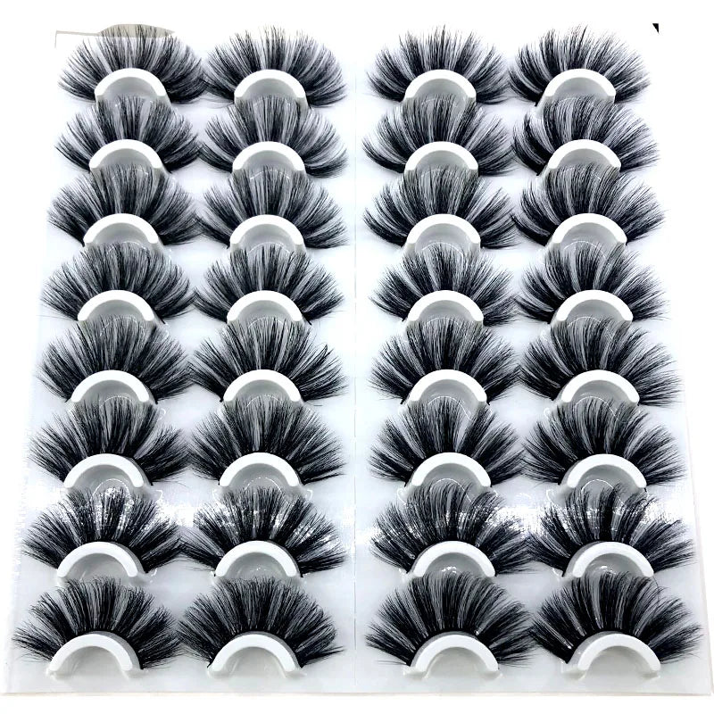 16 Pairs 3D Mink Lashes Natural False Eyelashes Dramatic Volume Fake Lashes Makeup Eyelash Extension Silk Eyelashes