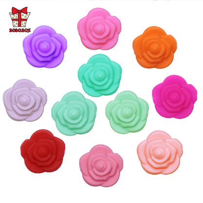 BOBO.BOX 100pc12mm Silicone Lentil Beads Baby Teething Bead BPA-Free Food Grade Making Baby Oral Care Pacifier Chain Accessorise