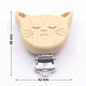 5PCS Wooden Rabbit Pacifier Clip Baby Accessories Wooden Animal Pacifier Metal Holder Elephant Pacifier Wooden Baby Teeth