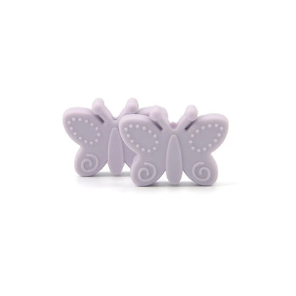Bowknot 10pcs/lot Silicone Beads DIY Food Grade Silicone Teething Pacifier Cute Shaped Silicone teether Holder Accessories
