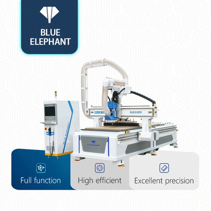 Blue Elephant Router Wood 1325 Nesting Cnc Router Woodworking Machinery Line Cut Kitchen Cabinets Machine