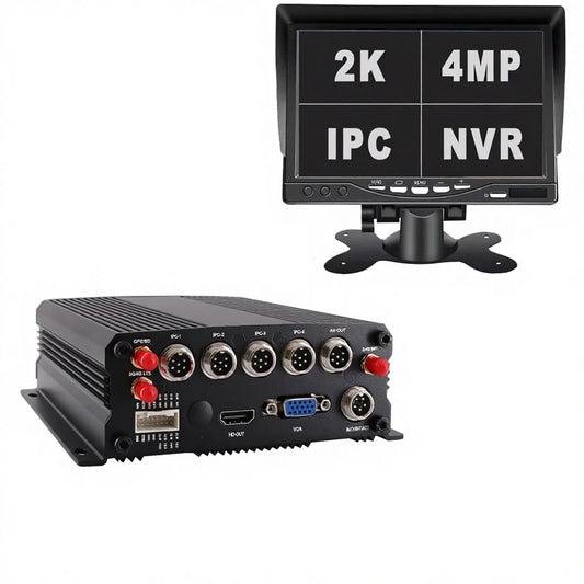 JOINLGO H.264/H.265 4G LTE GPS WiFi NVR 2K 4MP IP Waterproof Camera System Bus/Truck Fleet Management PC/APP Remote Real-time