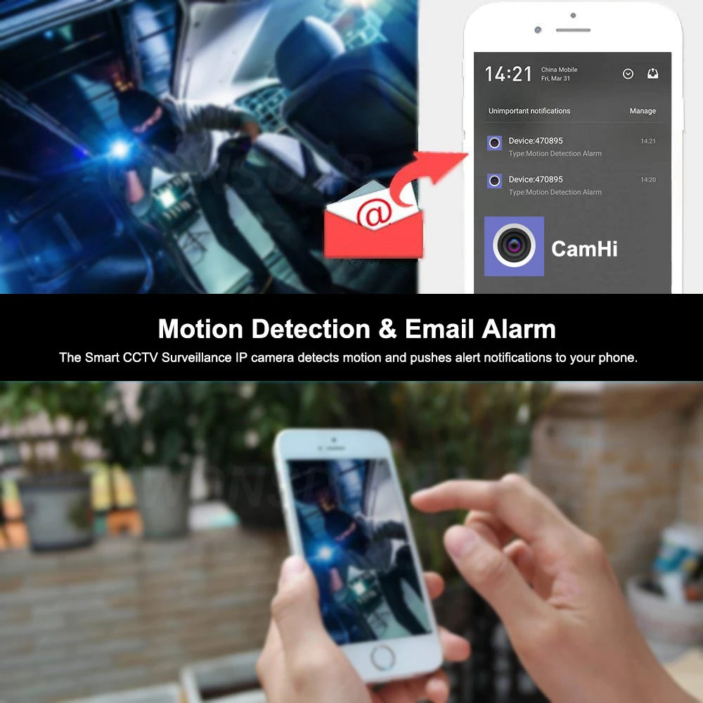 Camhi 2MP 5MP Mini Waterproof IP67 TF Card Slot 940NM IR Night Vision IP Camera Wifi Outdoor For Car Vehicle Fleet&Bird Nest