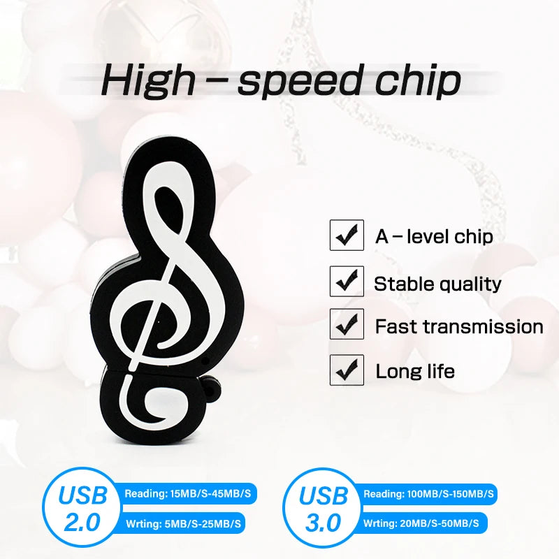 JASTER Usb2.0 Flash Drive Cartoon Musical Pendrive 64gb 32gb 16gb 8gb Pendrive Flash Memory Usb Stick
