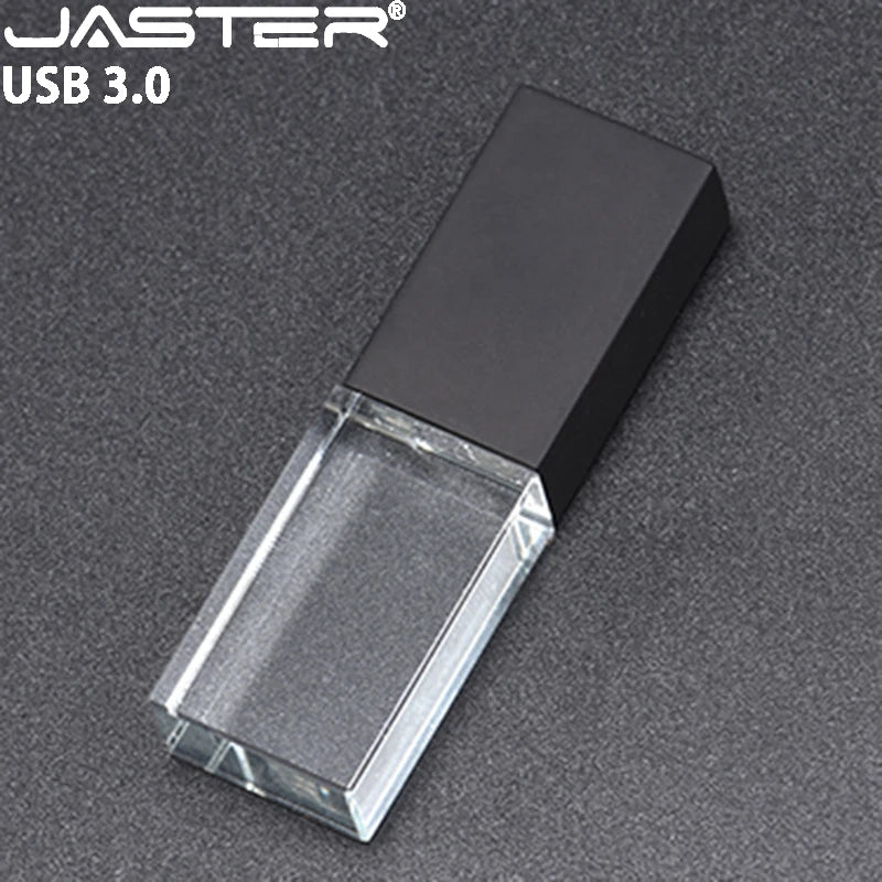 JASTER Pendriver for Wedding Gift  3D Laser logo Cle Usb Memory Stick 32gb 16gb  8gb Crystal Usb Flash Drives U Disk