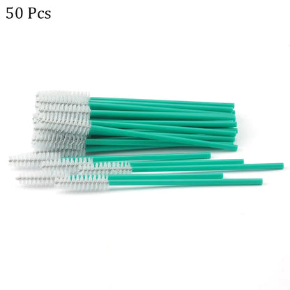 50pcs Eyelash Extension Disposable Eyelash Brush Mascara Stick Applicator Propeller Eye Lashes Makeup Brush Set Makeup Tools