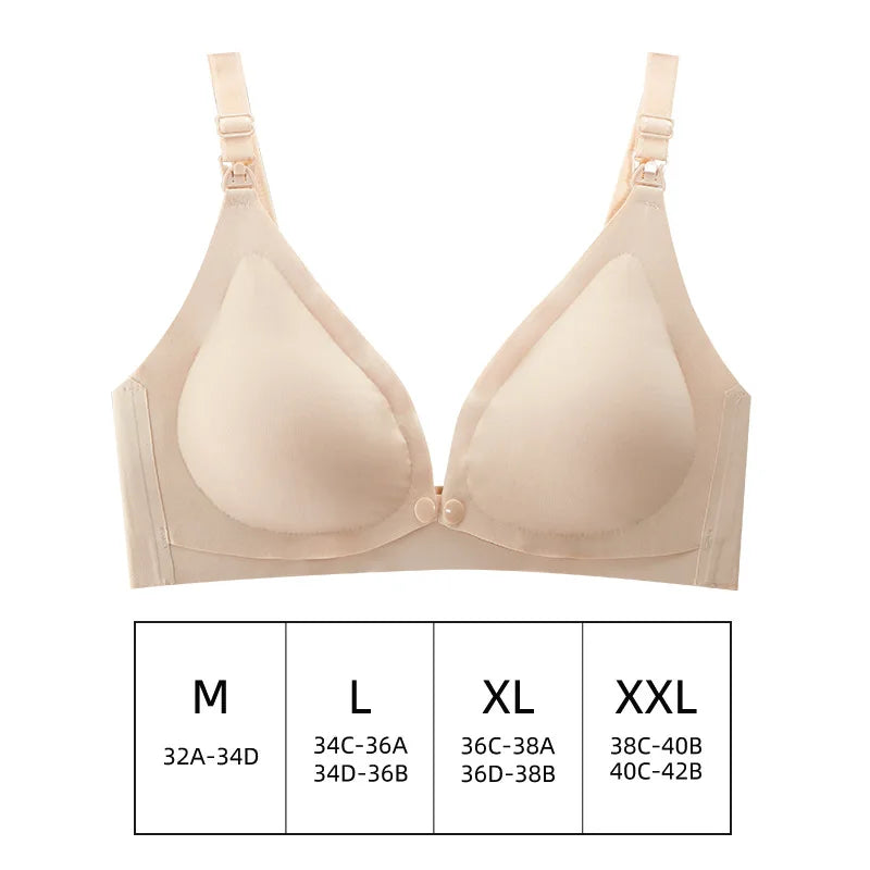 Comfortable Seamless Breast Feeding Bra Wire Free Nursing Bra Front Opening Maternity Special Breastfeeding Underwear Breathable