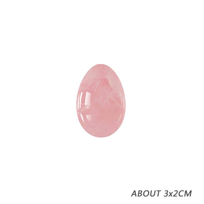 Natural Rose Quartz Yoni Egg Set Jade Egg Vaginal Muscle Firming Kegel Exercise Crystal Yoni Wand Feminine Hygiene Massage Stone