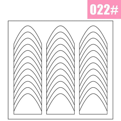 2 Sheets White French Manicure Strip Nail Art Form Fringe Tip Guides Sticker DIY Line Tips Decoration Tool