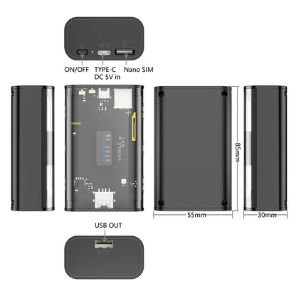 Pocket Mini LTE 3G 4G Wifi Router with Power Bank