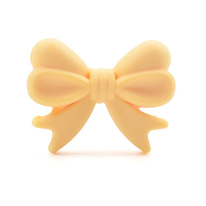 Bowknot 10pcs/lot Silicone Beads DIY Food Grade Silicone Teething Pacifier Cute Shaped Silicone teether Holder Accessories