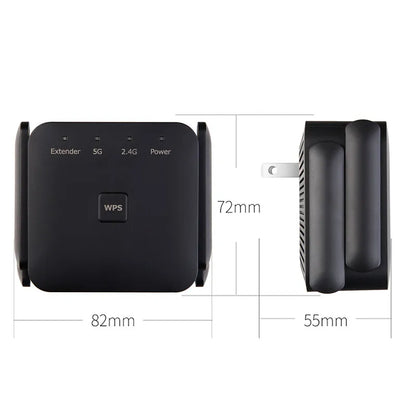 Factory Price Dual Band 4 Antenna 1200Mbps Wifi Repeater Wireless Signal Extender for 5G Router