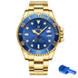 Top Brand Men Mechanical Watch TEVISE T801A Automatic Date Fashion Wristwatches Rotable Outer Case Green Male Clock Fixing Tool