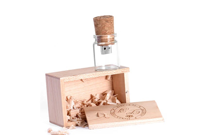 JASTER Personalized Usb Pendrive Bottle Shaped Custom Flash Drive 4gb 8gb Wood Mini Usb Flash Stick