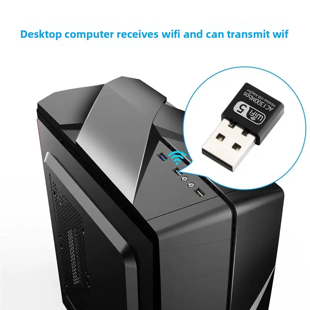 OEM Mini WiFi 5 1300Mbps Wireless Network Card Dual Band Mini AC1300 USB WiFi Adapter RTL8812BU Dual Band for PC Laptop
