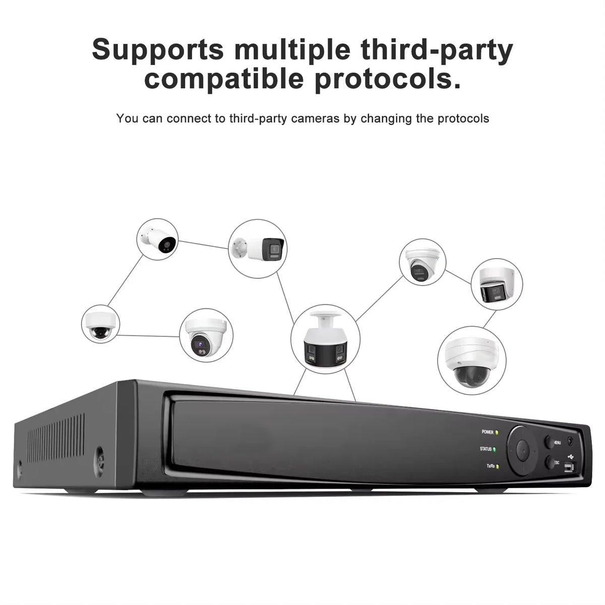 OEM 16 ChannelS NVR POE 4K Two-Way Audio 2SATA up to 10TB PoE Interfaces 16 Port Network Video Recorder