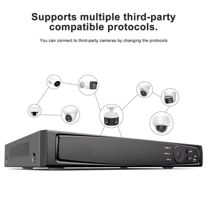 OEM 16 ChannelS NVR POE 4K Two-Way Audio 2SATA up to 10TB PoE Interfaces 16 Port Network Video Recorder