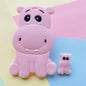 2pcs / Set Mini Silicone Elephant Lion Cat Teether Beads Baby Toy Teether Rattle BPA Free Silicone Teether