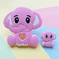 2pcs / Set Mini Silicone Elephant Lion Cat Teether Beads Baby Toy Teether Rattle BPA Free Silicone Teether