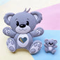 2pcs / Set Mini Silicone Elephant Lion Cat Teether Beads Baby Toy Teether Rattle BPA Free Silicone Teether