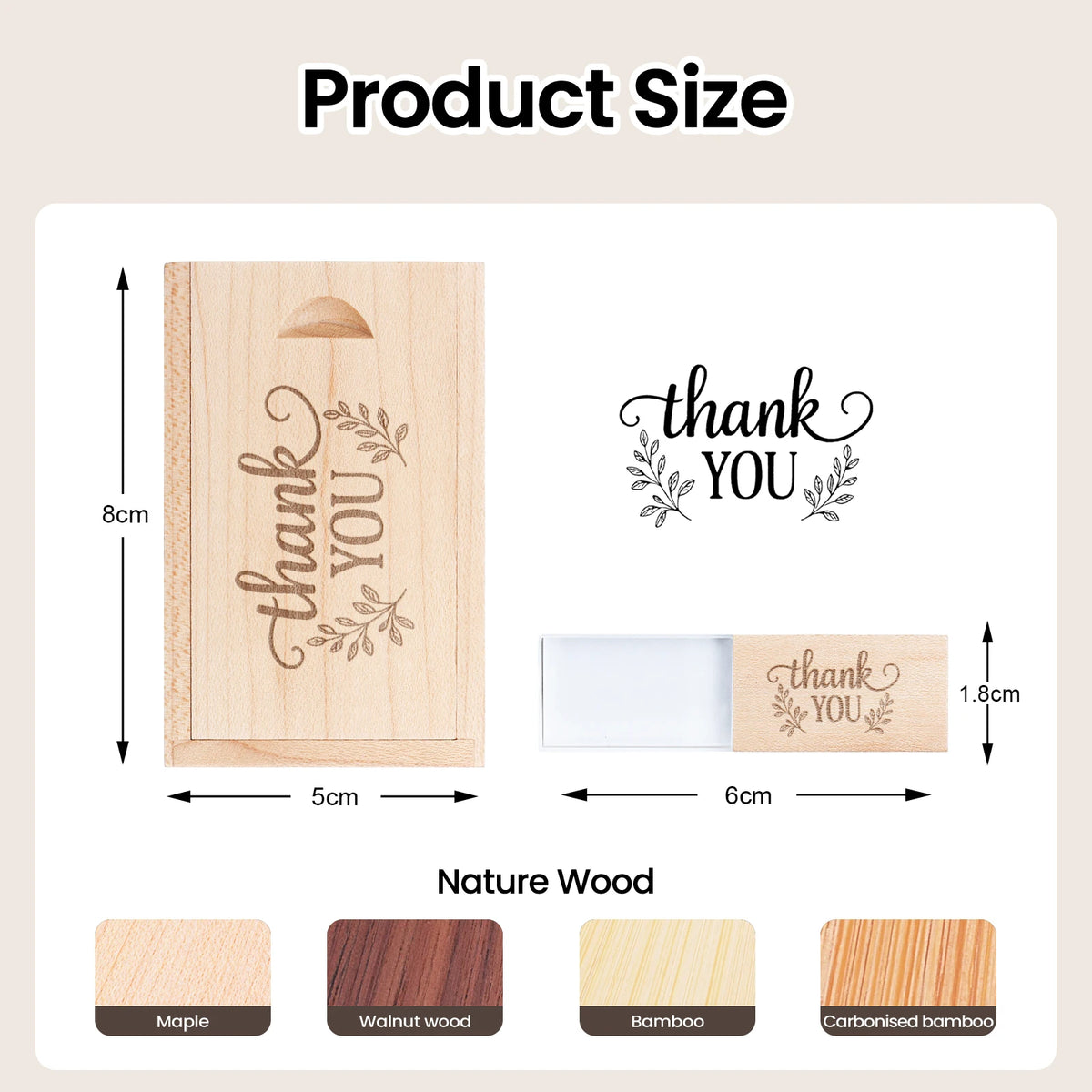 JASTER Usb Flash Drive USB 2.0 Wedding Photography Gift Wooden Crystal 64GB 32GB 16GB 4GB Memory Flash Stick Pen Drive