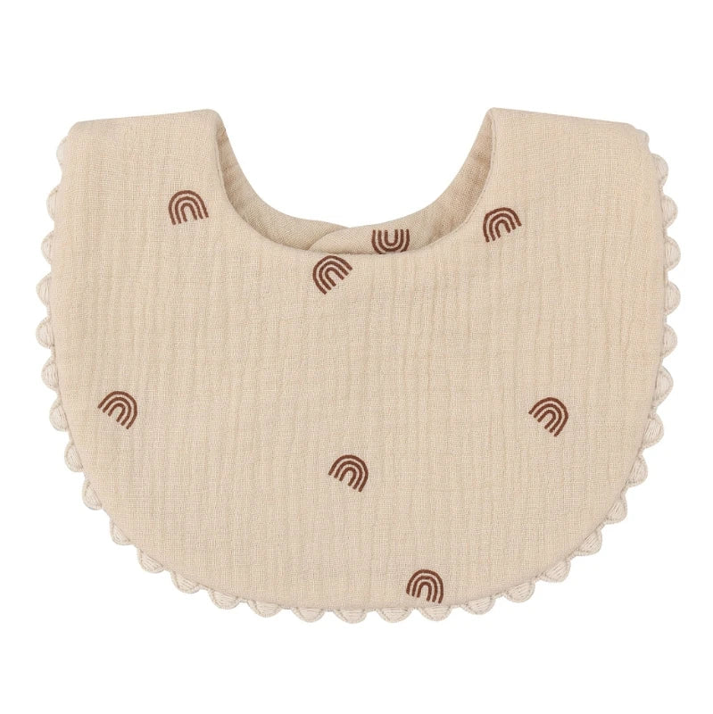 Cotton Gause Baby Bibs Solid Color Absorbent Baby Tassel Bib Newborn Burp Cloths Bandana Scarf for Kids Baby Girls Feeding Item
