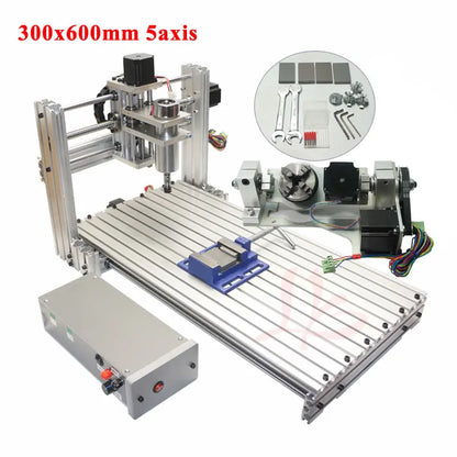 DIY Cnc 3060 3040 3020 4020 6020 5axis 4axis 3axis Wood Engraving Machine 400w Usb Milling Lathe Metal Router Aluminum Frame Kit