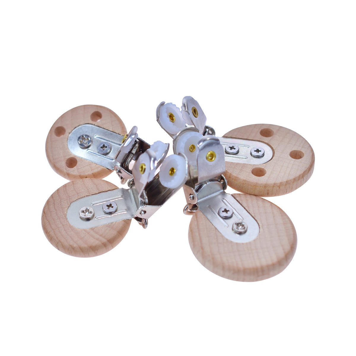 Mabochewing 20pcs 30mm 35mm Natural Beech Wood Clips for Baby Mobile Chewing Pacifier Chain