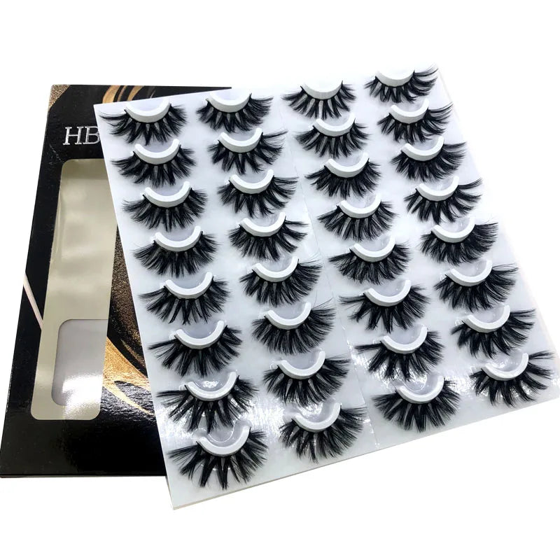 16 Pairs 3D Mink Lashes Natural False Eyelashes Dramatic Volume Fake Lashes Makeup Eyelash Extension Silk Eyelashes