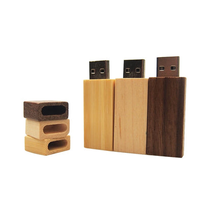 Wooden USB Flash Drive 2.0 1GB 2GB 4GB Natural Wood Wedding Gift 3.0 8GB 16GB 32GB 64GB Memory Stick Free Engrave Logo