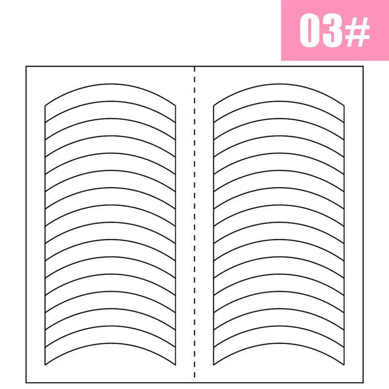 2 Sheets White French Manicure Strip Nail Art Form Fringe Tip Guides Sticker DIY Line Tips Decoration Tool