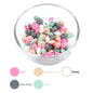 LOFCA 50pcs 12mm Silicone Lentil Beads Baby Teething Beads BPA-Free Food Grade Making Baby Oral Care Pacifier Chain  Accessorise