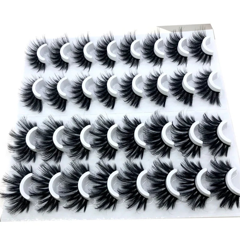 16 Pairs 3D Mink Lashes Natural False Eyelashes Dramatic Volume Fake Lashes Makeup Eyelash Extension Silk Eyelashes