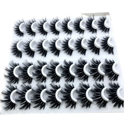16 Pairs 3D Mink Lashes Natural False Eyelashes Dramatic Volume Fake Lashes Makeup Eyelash Extension Silk Eyelashes