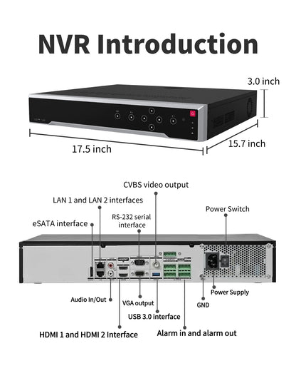 Original HIK 8MP 32-Channel 4K NVR DS-7732NI-M4 CCTV IP Security Surveillance Network Video Recorder