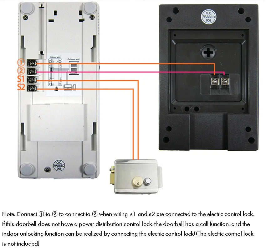 Door Phone System, Doorbell Intercom Entry System, Wired Intercom Doorbell Kits, Door Intercom, Support Unlock Door Release