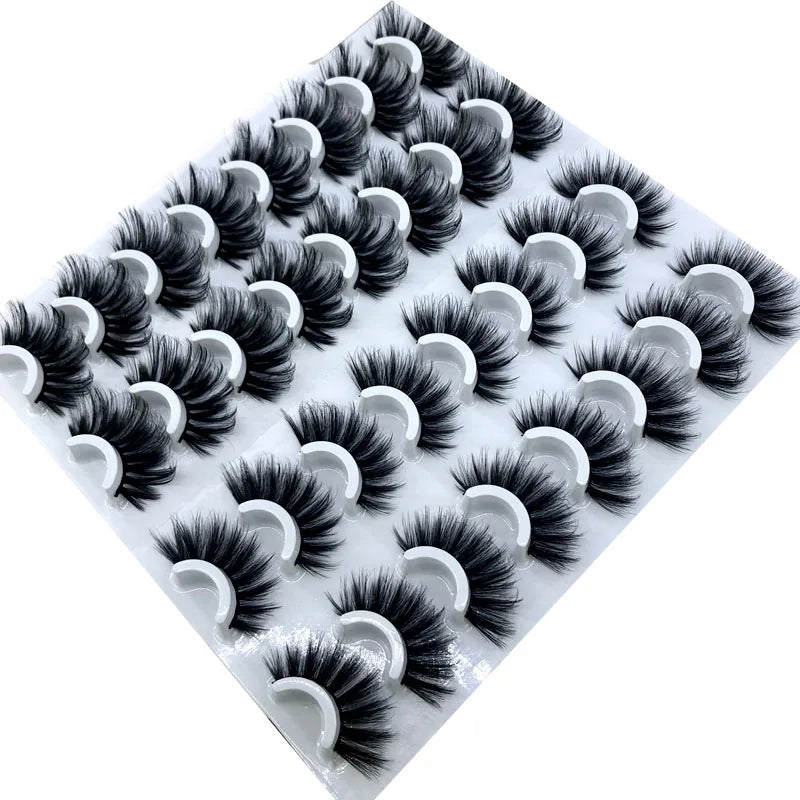 16 Pairs 3D Mink Lashes Natural False Eyelashes Dramatic Volume Fake Lashes Makeup Eyelash Extension Silk Eyelashes