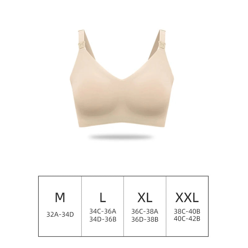 Comfortable Seamless Breast Feeding Bra Wire Free Nursing Bra Front Opening Maternity Special Breastfeeding Underwear Breathable