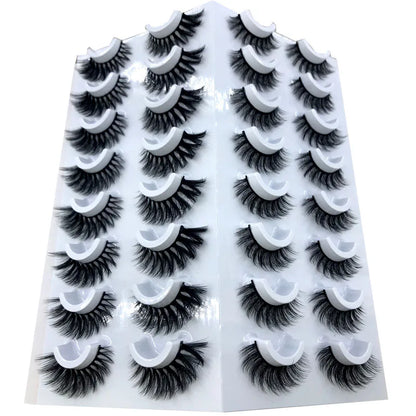16 Pairs 3D Mink Lashes Natural False Eyelashes Dramatic Volume Fake Lashes Makeup Eyelash Extension Silk Eyelashes