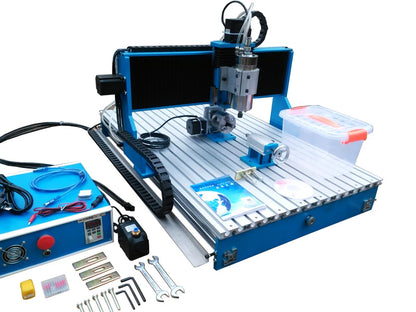 CNC 6040L Router Wood Carving Machine 4Axis 1.5KW 2.2KW VFD Spindle Metal Wood Working Milling Lathe Aluminium Worktop