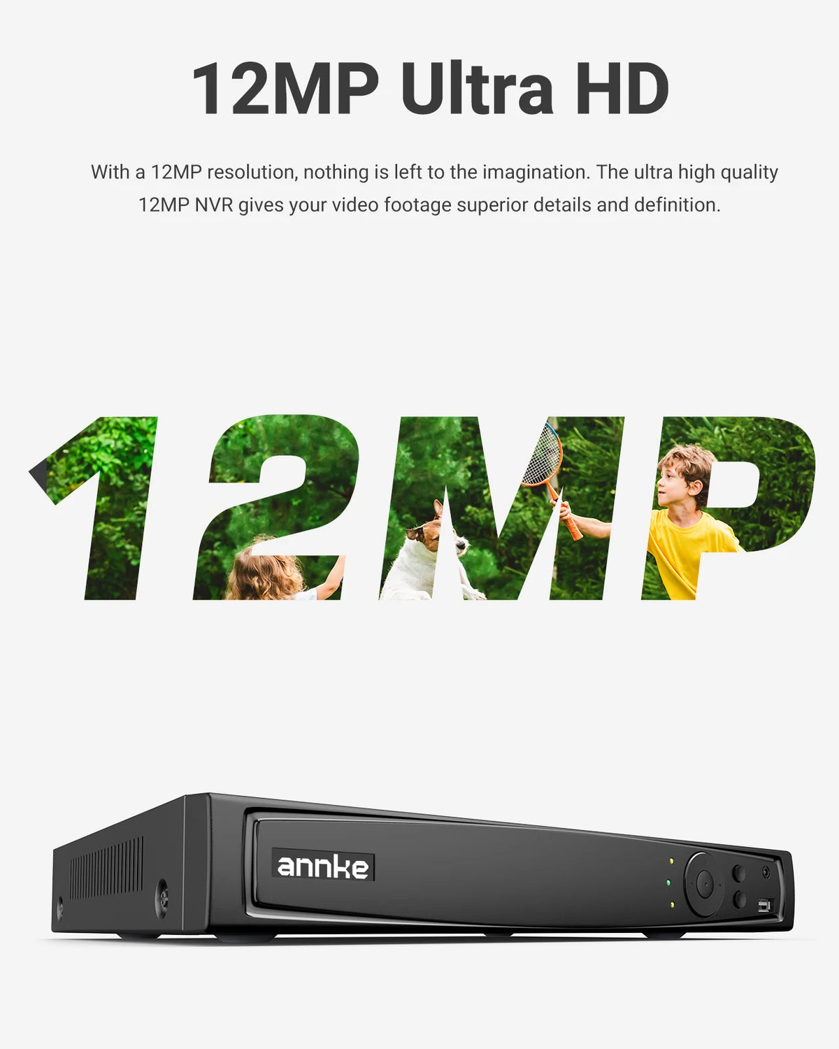 ANNKE 12MP 16CH POE Network Video Recorder AI Human and Motion Detection Big Capacity  CCTV POE NVR Recorder