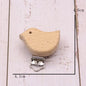 5PCS Wooden Rabbit Pacifier Clip Baby Accessories Wooden Animal Pacifier Metal Holder Elephant Pacifier Wooden Baby Teeth