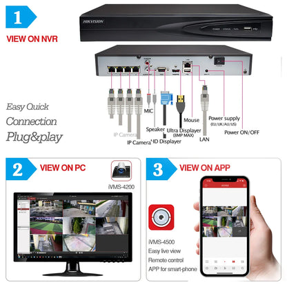 HlK Original in Stock DS-7608NXI-K2 8-ch 1U K Series AcuSense 4K NVR  H.265+ 8mp  Network Video Recorder