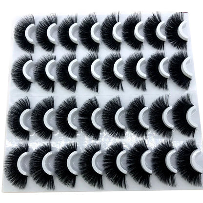 16 Pairs 3D Mink Lashes Natural False Eyelashes Dramatic Volume Fake Lashes Makeup Eyelash Extension Silk Eyelashes