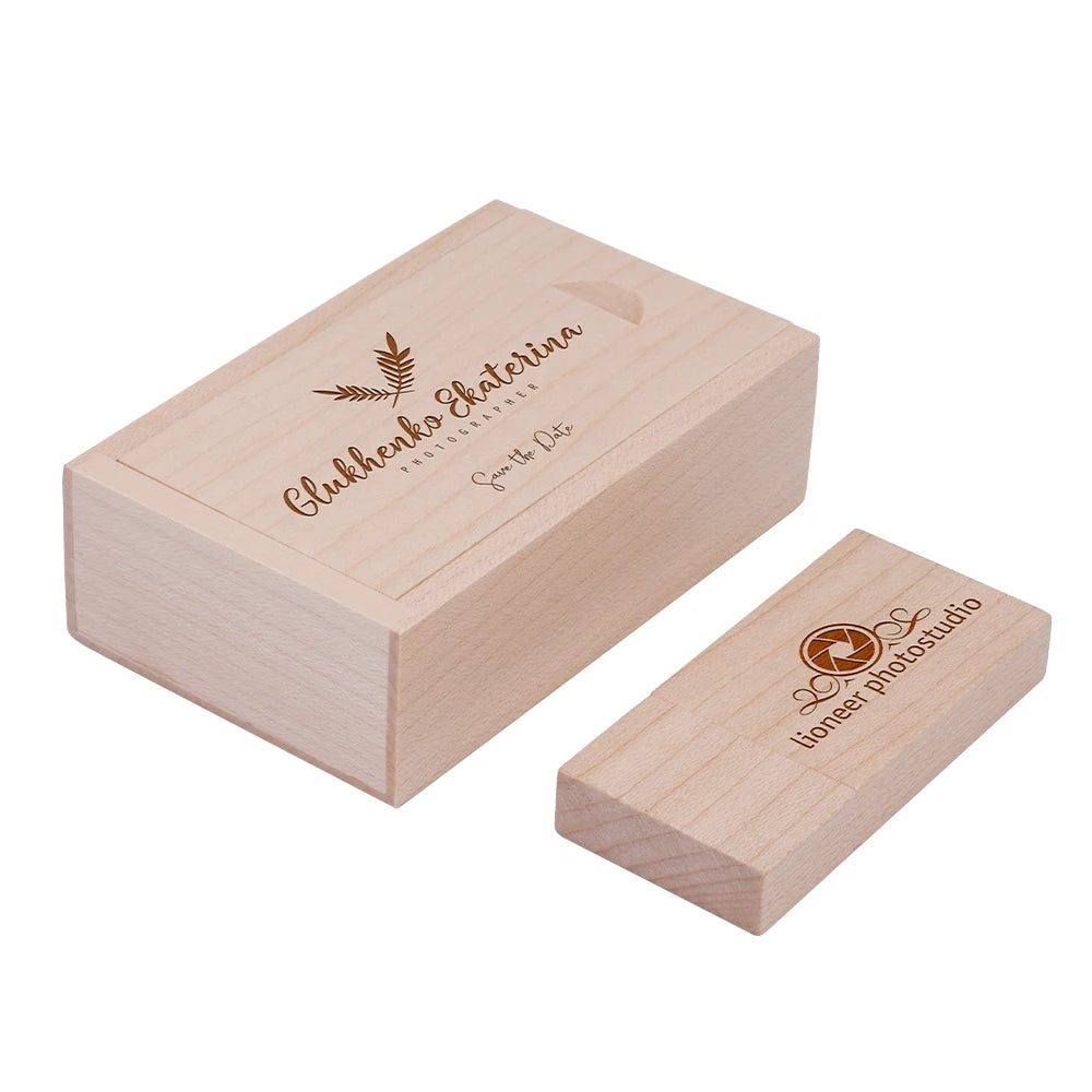 Custom Logo Wooden Usb 64 Gb  Flash Drive  Wood Memory Stick 2.0 128gb 64gb 32gb 16gb Memorias Usb Pen Drive
