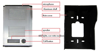 Door Phone System, Doorbell Intercom Entry System, Wired Intercom Doorbell Kits, Door Intercom, Support Unlock Door Release